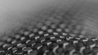 Örgü üzerinden soyut siyah beyaz doku