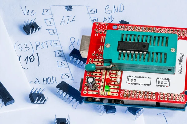 Programador para microcontroladores — Fotografia de Stock
