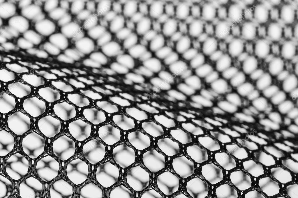 Abstract black and white texture from netting