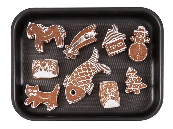美しい伝統的な手作りクリスマス gingerbreads — ストック写真