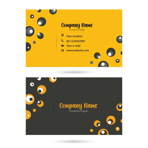 Tarjeta Visita Creativa Limpia Doble Cara Colores Gris Anaranjado Vector — Vector de stock