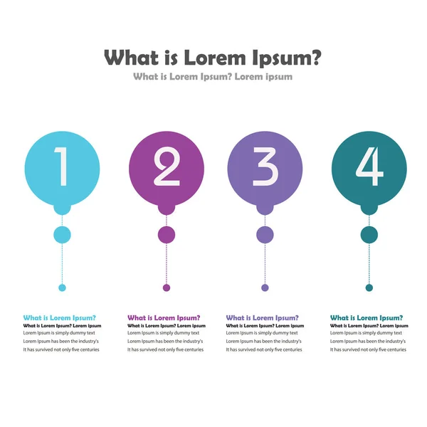 Vector Info Graphic Diseño Línea Colorido Con Números Opciones Pasos — Archivo Imágenes Vectoriales