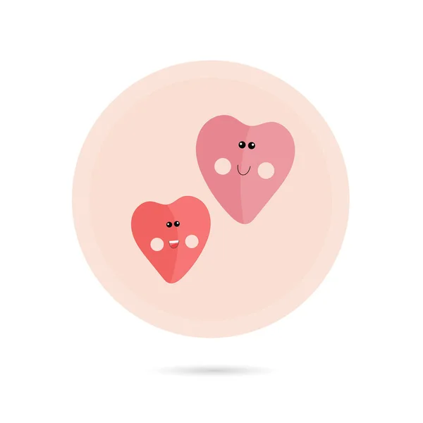 Funny Cute Smiley Hearts Happy Doodle Your Design Bright Beautiful — Stock Vector