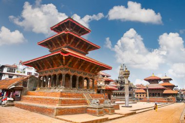 Hari Shankar Tapınağı, Taleju Tapınağı, Taleju Bell, Durbar Sqaure 'deki Degutalle Tapınağı, Lalitpur şehri, Nepal