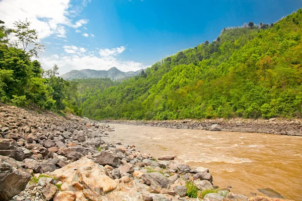 Kajakarstwo Rafting Bhote Koshi Nepalu Rzeka Klasy Rzek — Zdjęcie stockowe