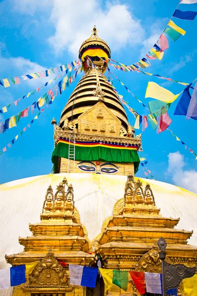 Stupa Swayambhunath Maymun Tapınağı Katmandu Nepal — Stok fotoğraf