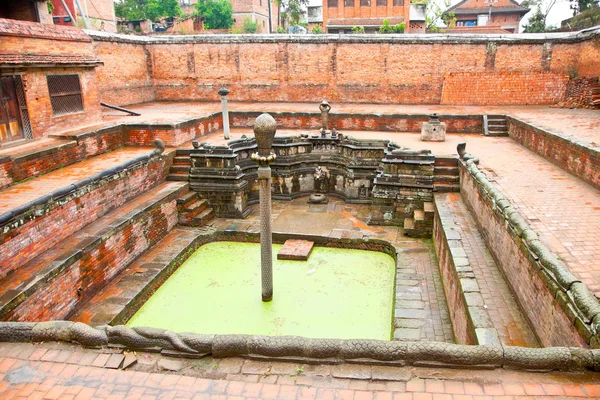 Decoraciones Talla Los Depósitos Agua Plaza Durbar Bhaktapur Katmandú Valey —  Fotos de Stock