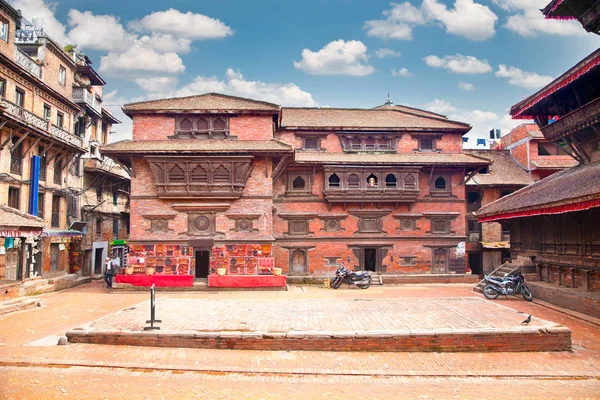 Μία Από Τις Κεντρικές Πλατείες Στο Bhaktapur Κοιλάδα Κατμαντού Νεπάλ — Φωτογραφία Αρχείου