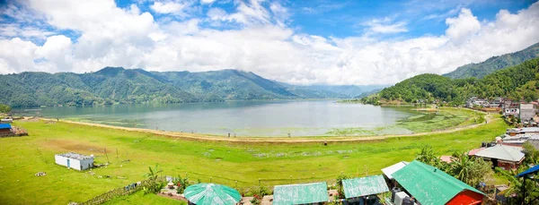 Утро Озере Фева Phewa Похаре Непал Одним Самых Красивых Озер — стоковое фото