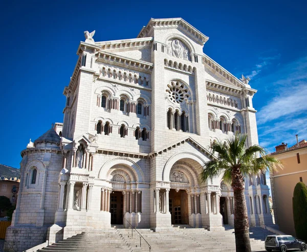 Monaco Monte Carlo Daki Aziz Nicholas Katedrali Manzarası — Stok fotoğraf