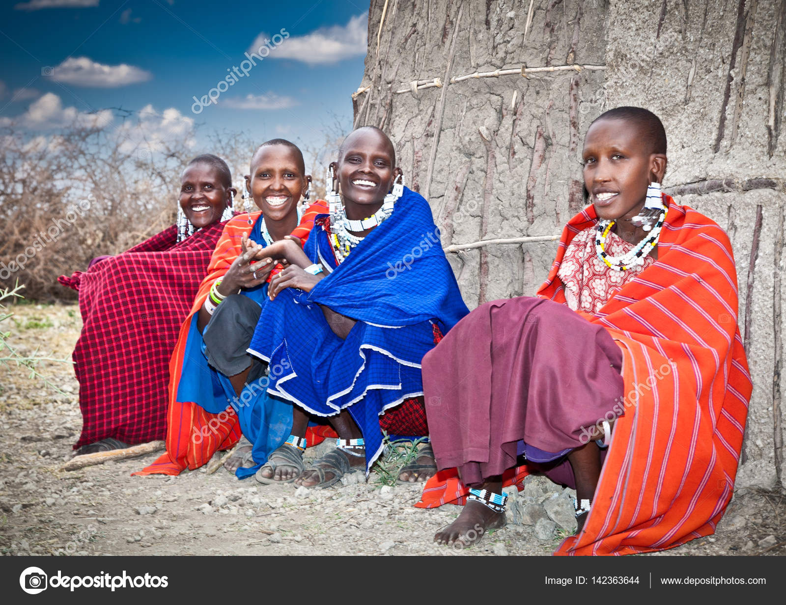 Tanzania Africa February 2014 Masai Traditional Ornaments Review Daily Life Stock Editorial Photo master2 142363644