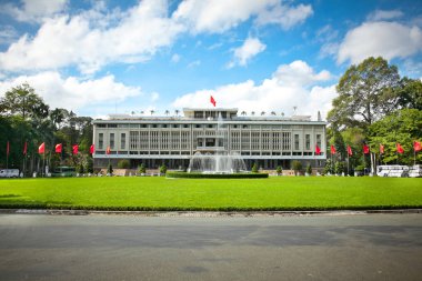 Ho Chi Minh City, Vietnam ya da Bağımsızlık Sarayı 'nda (Dinh Thong Nhat) yer alan yeniden birleşme sarayı Güney Vietnam cumhurbaşkanının işyeri ve eviydi..