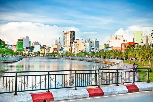 Panoramisch Uitzicht Chi Minh Saigon City Vietnam — Stockfoto