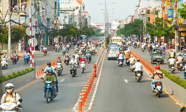 Chi Minh Kasım Vietnam Saigon Trafik Sıkışıklığı Vietnam Büyük Şehrinde — Stok fotoğraf