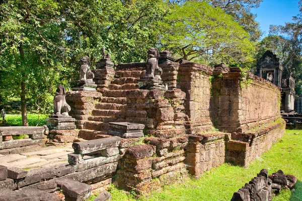 Zřícenina Chrámu Preah Khan Století Angkor Wat Poblíž Siem Reap — Stock fotografie