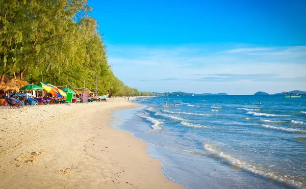Piękna Tropikalna Plaża Otres Sihanoukville Kambodża — Zdjęcie stockowe