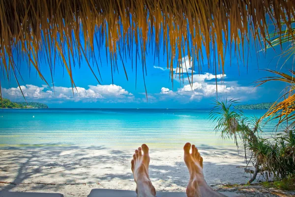 Bela Praia Azul Turquesa Ilha Koh Rong Samloem Camboja — Fotografia de Stock