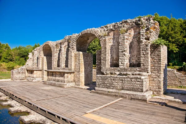 Restes Ancien Baptistère Vie Siècle Butrint Albanie — Photo