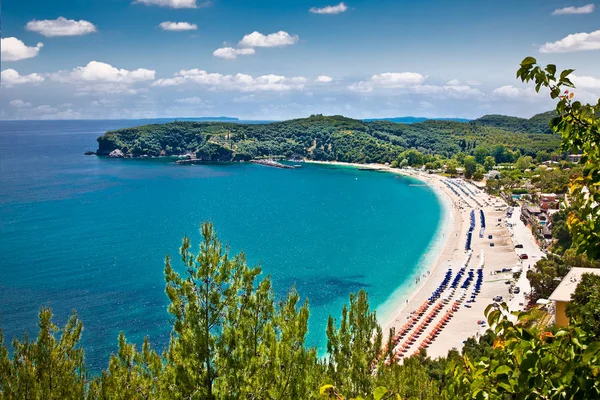 Krásná Pláž Valtos Blízkosti Parga Město Syvota Oblasti Řecku — Stock fotografie