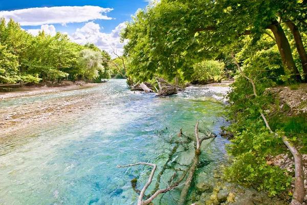 Paisaje Río Acheron Grecia Acheron Era Conocido Como Río Aflicción — Foto de Stock