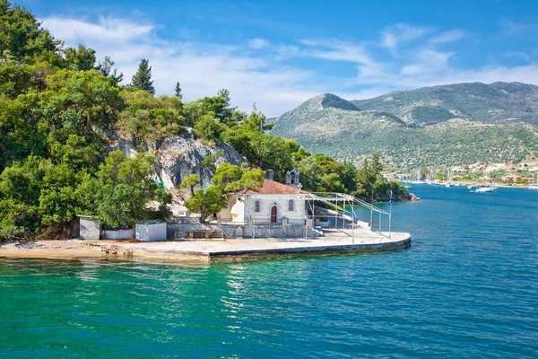 Iglesia Ekklisia Agia Kiriaki Nydri Isla Lefkada Grecia — Foto de Stock