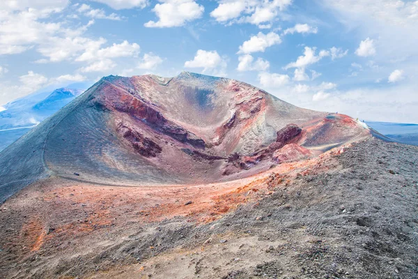 Etna Vulkán Kráter Szicília Olaszország — Stock Fotó