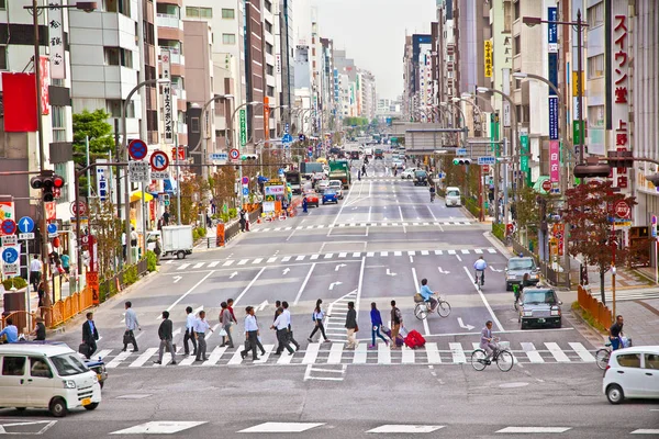 Tokyo Japan Okt 2014 Människor Som Vandrar Genom Asakusa Distriktet — Stockfoto