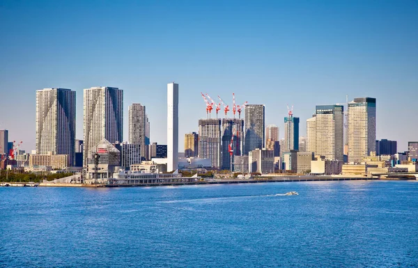 Vista Panorámica Odaiba Desde Río Sumida Ciudad Tokio Japón Foto — Foto de Stock