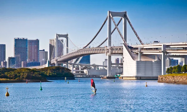 Rainbow Bridge Och Sumida River Tokyo Japan Dag Foto — Stockfoto