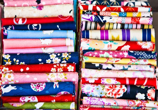 Colored Textile Traditional East Bazaar Kyoto Japan — Stock Photo, Image