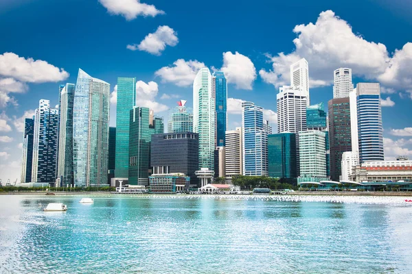 Bela Paisagem Cidade Singapura Dia Ensolarado — Fotografia de Stock