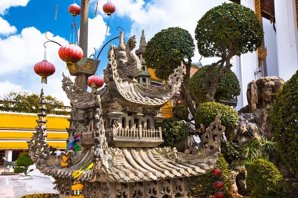 Wat Suthat Thep Wararam Templo Budista Bangkok Tailandia —  Fotos de Stock
