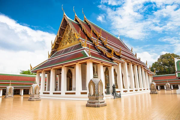 Famoso Templo Público Wat Saket Golden Mount Bangkok Tailandia —  Fotos de Stock