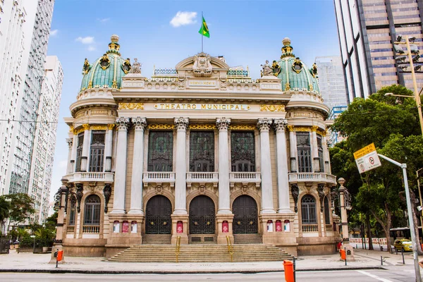 Όπερα Teatro Municipal Στο Ρίο Ντε Τζανέιρο Βραζιλία Λατινική Αμερική — Φωτογραφία Αρχείου