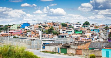 Favela Belo Horizonte 'de, Minas Gerais, Brezilya.