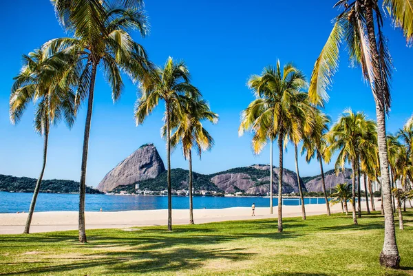 Botafogo Strand Und Zuckerhut Rio Janeiro Brasilien — Stockfoto