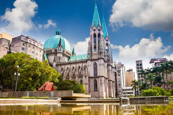 Εκπληκτική Θέα Στον Καθεδρικό Ναό Της Στο Σάο Πάολο Βραζιλία — Φωτογραφία Αρχείου
