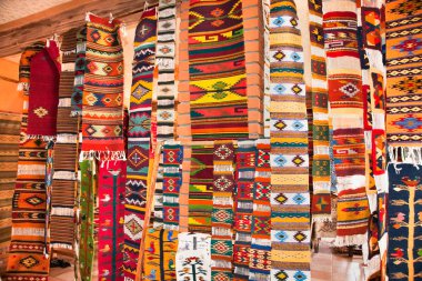 Oaxaca Geleneksel Meksika el yapımı kilim, Meksika.