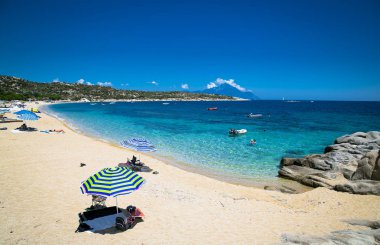 Halkidiki, Yunanistan Sithonia doğu kıyısında Güzel Katerin plaj.