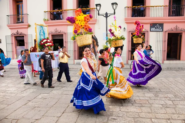 Oaxaca Mexique Déc 2015 Journée Vierge Guadalupe Dia Virgen Guadalupe — Photo
