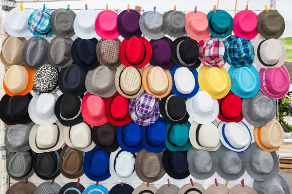 Straßenmarkt Mit Hüten Oaxaca Mexiko — Stockfoto
