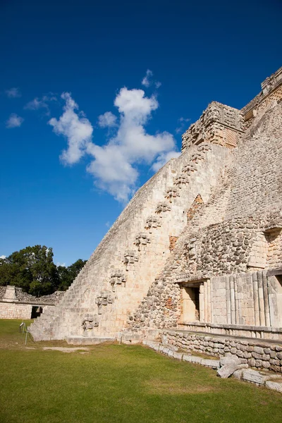 Piramide Van Tovenaar Piramide Del Adivino Oude Maya Stad Uxmal — Stockfoto