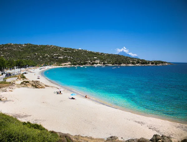 Bela Praia Valti Costa Leste Península Sithonia Halkidiki Grécia — Fotografia de Stock