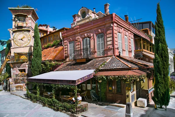 Rezo Gabriadze Falling Tower Marionette Theatre Square Center Tbilisi Georgia — Stock Photo, Image