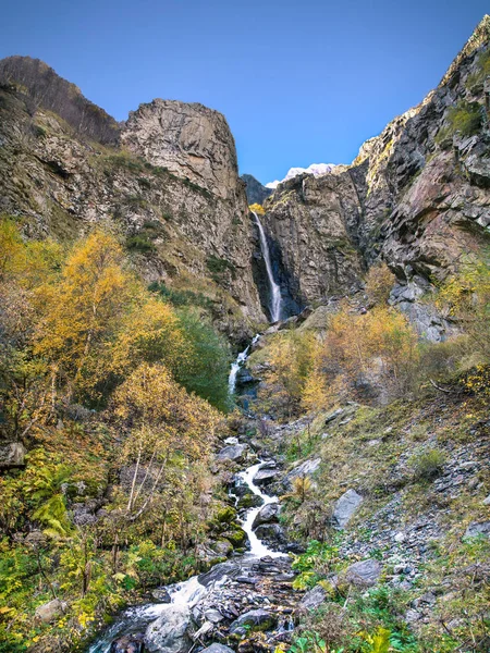 Cachoeira Gveleti Greater Caucasus Mountains Geórgia Europa — Fotografia de Stock