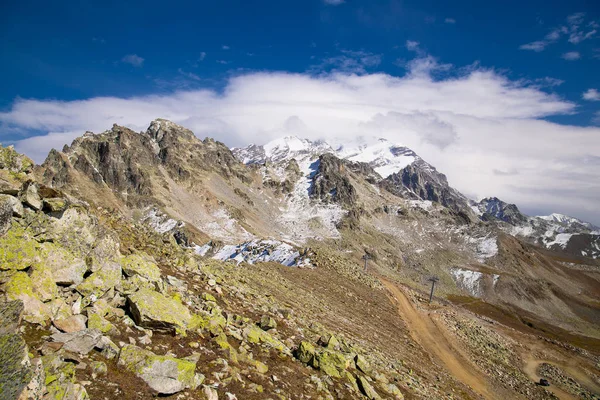 Fantásticos Picos Nieve Pie Del Glaciar Tetnuldi Cerca Mestia Región — Foto de Stock