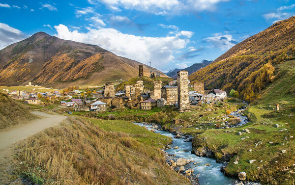 Ushguli village museum in Svaneti.  Upper Svaneti - UNESCO World Heritage Site. Georgia, Europe.