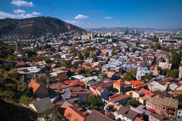 Prachtig Panoramisch Uitzicht Tbilisi City Georgia Europa — Stockfoto