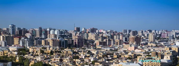 Bela Vista Panorâmica Sobre Baku Azerbaijão Baku Uma Capital Maior — Fotografia de Stock