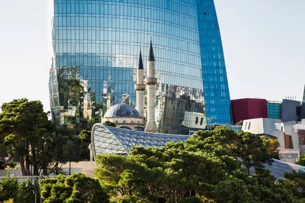 Baku Azerbaijan Oct 2016 Mesquita Dos Mártires Mesquita Sehidler Mescidi — Fotografia de Stock